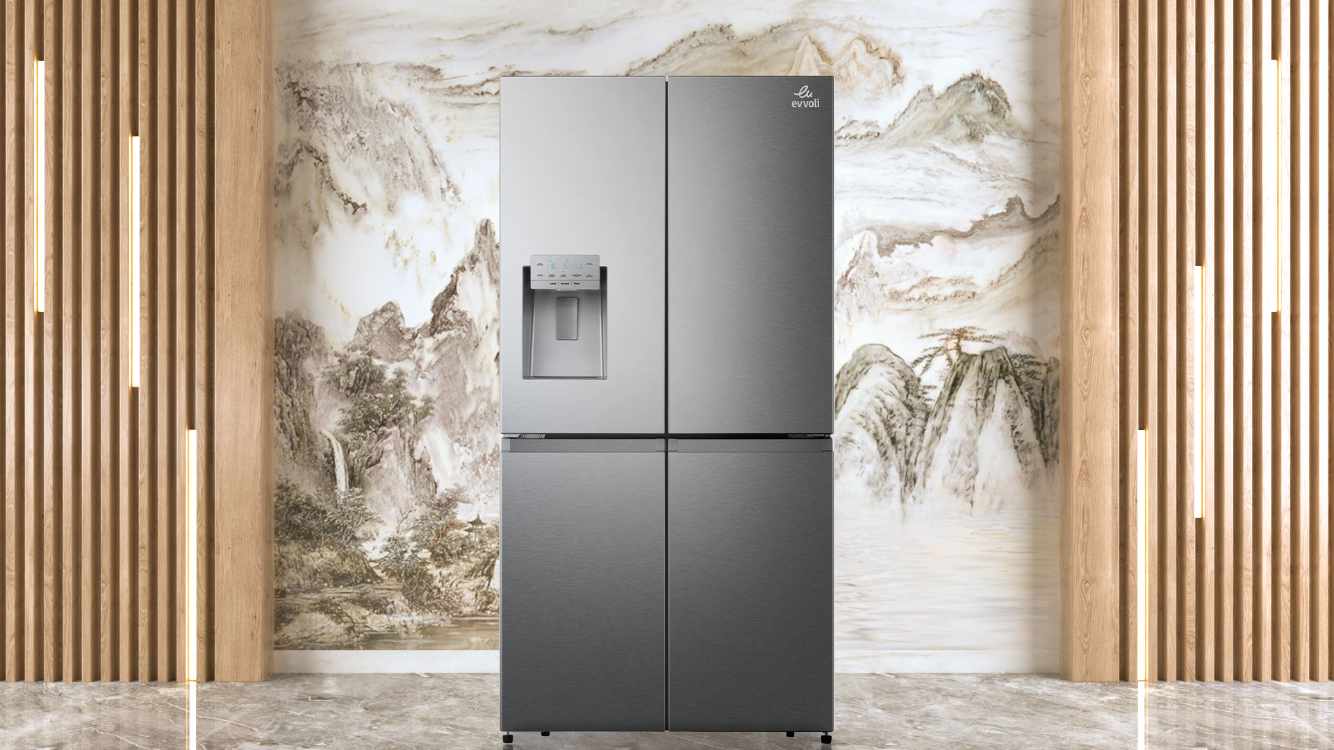 evvoli-Four Doors-Fridge-EVRFM-F585HSS